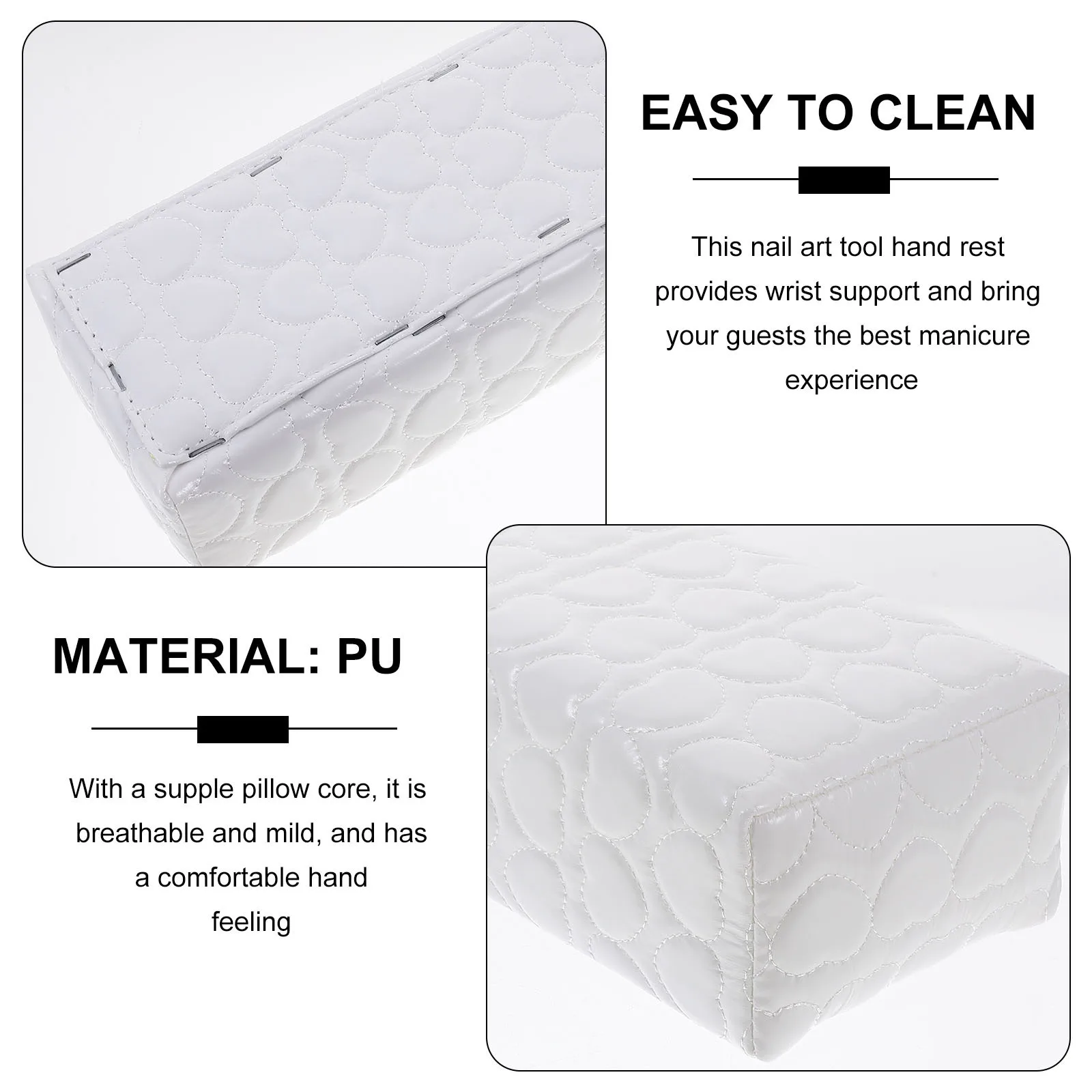 

Nail Art Hand Pad Practical Salon Accessory Comfortable Wrist Support Supple Core Easy to Clean Nail Art Hand Rest