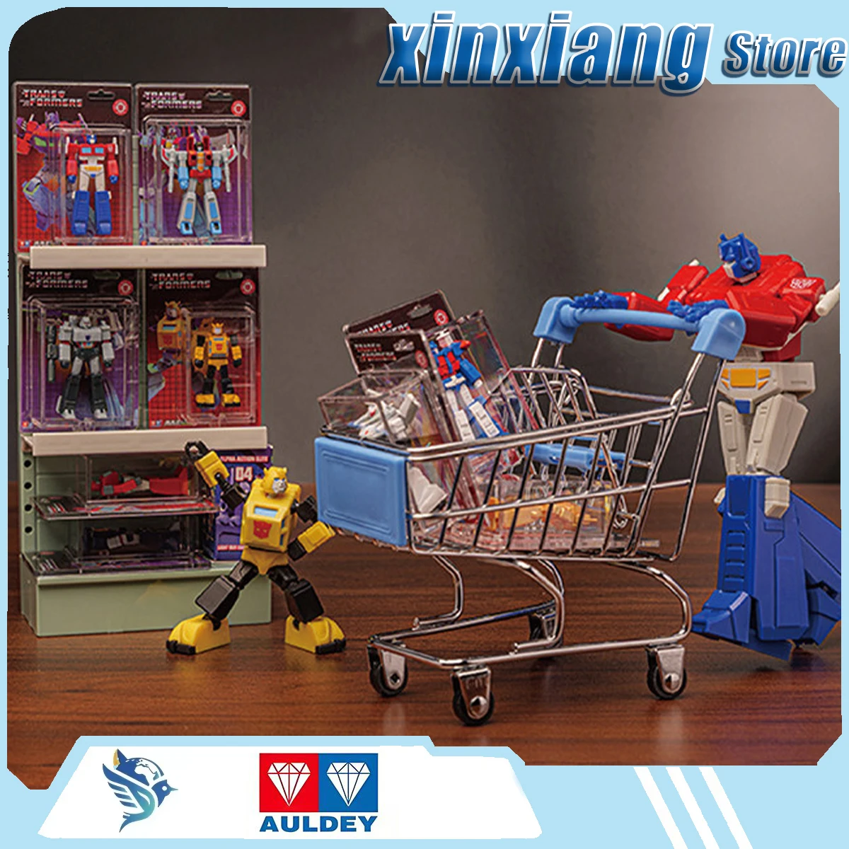 Echte AULDEY Transformers AAPulse Mini Hang Card Figuren, komplettes Set, sammelbare Actionfiguren, Überraschungsgeschenk für Jungen, Designer-Spielzeug