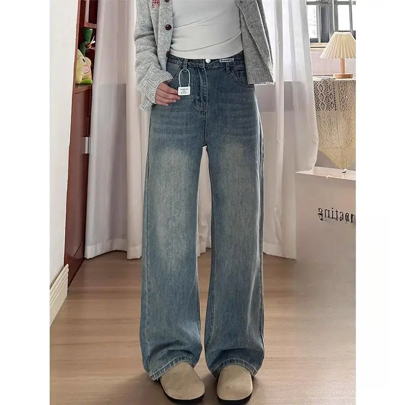 بنطال ذو قصة أرجل واسعة خمر المرأة الخريف الساتان متوهج الزنانير نادي أنيق على شكل ديكور مصممة مساء ملابس الحفلات بنطلون بسيط #1