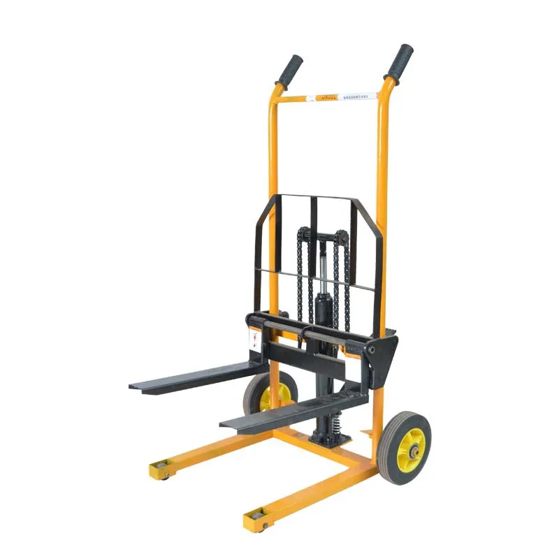 Small Hydraulic Manual Forklift Miniature Stacker Lightweight Household Loading And Unloading Truck 200kg