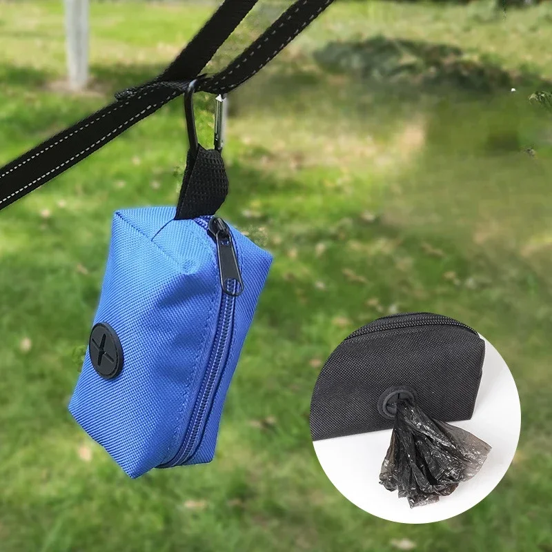 Pet Dog Poop Bag Holder Leash Attachment Adjustable Travel Garbage Bag Dogs Waste Poop Bags Dispenser Pet Cleaning Tools