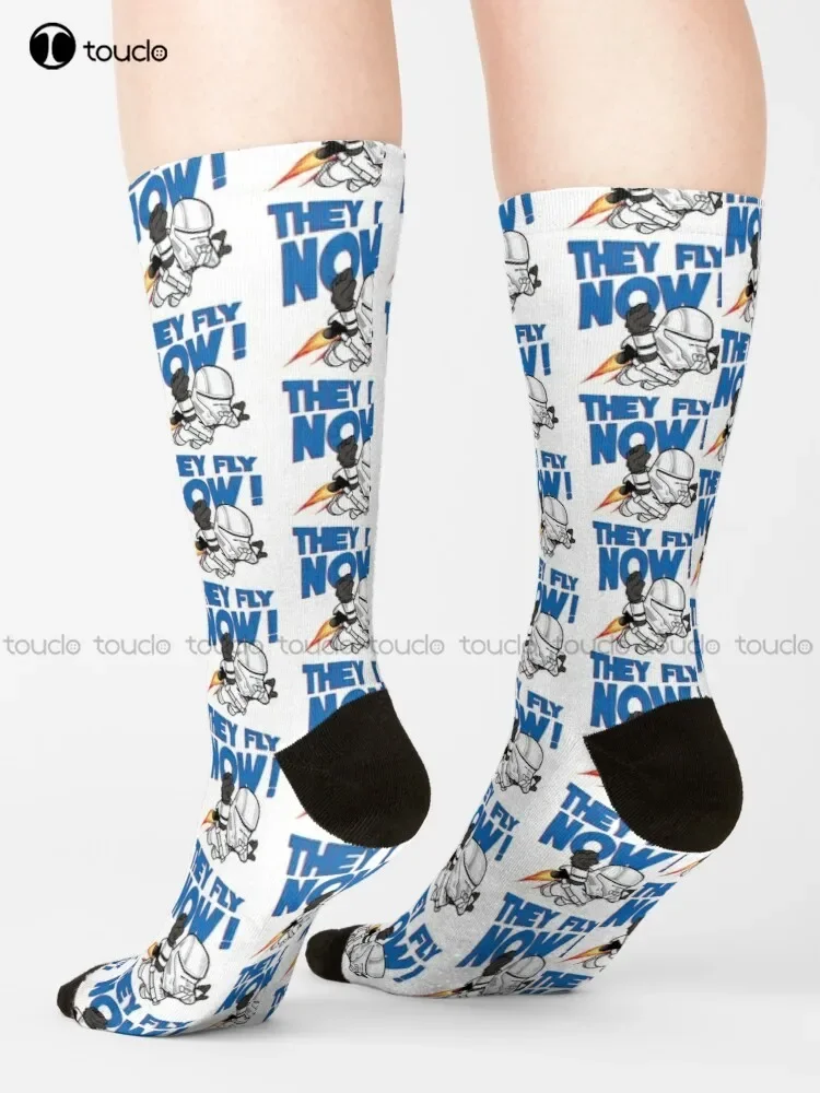 They Fly Now! Socks Mens Black Socks Christmas Gift Unisex Adult Teen Youth Socks Custom 360° Digital Print Women Men Funny Sock