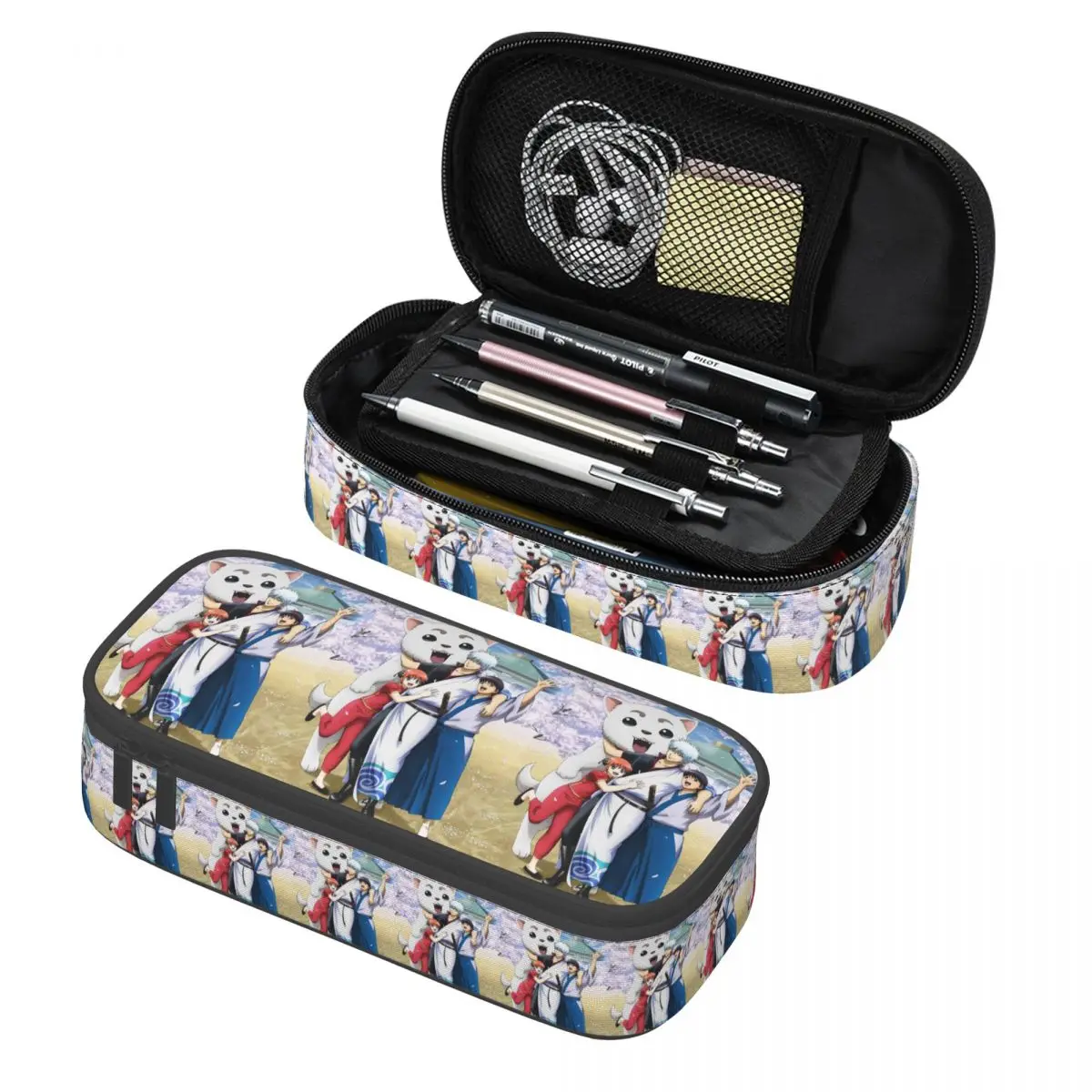 

Anime Gintama Gintoki Pencil Cases Pencil Pouch Storage Stationery Supplies Large Storage Pen Box Pencil Bag for Kids