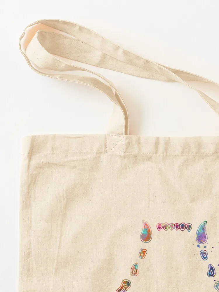 Feline Cat Teeth Dental Chart Tote Bag Handbags shopping bag logo reusable shopping bag custom canvas