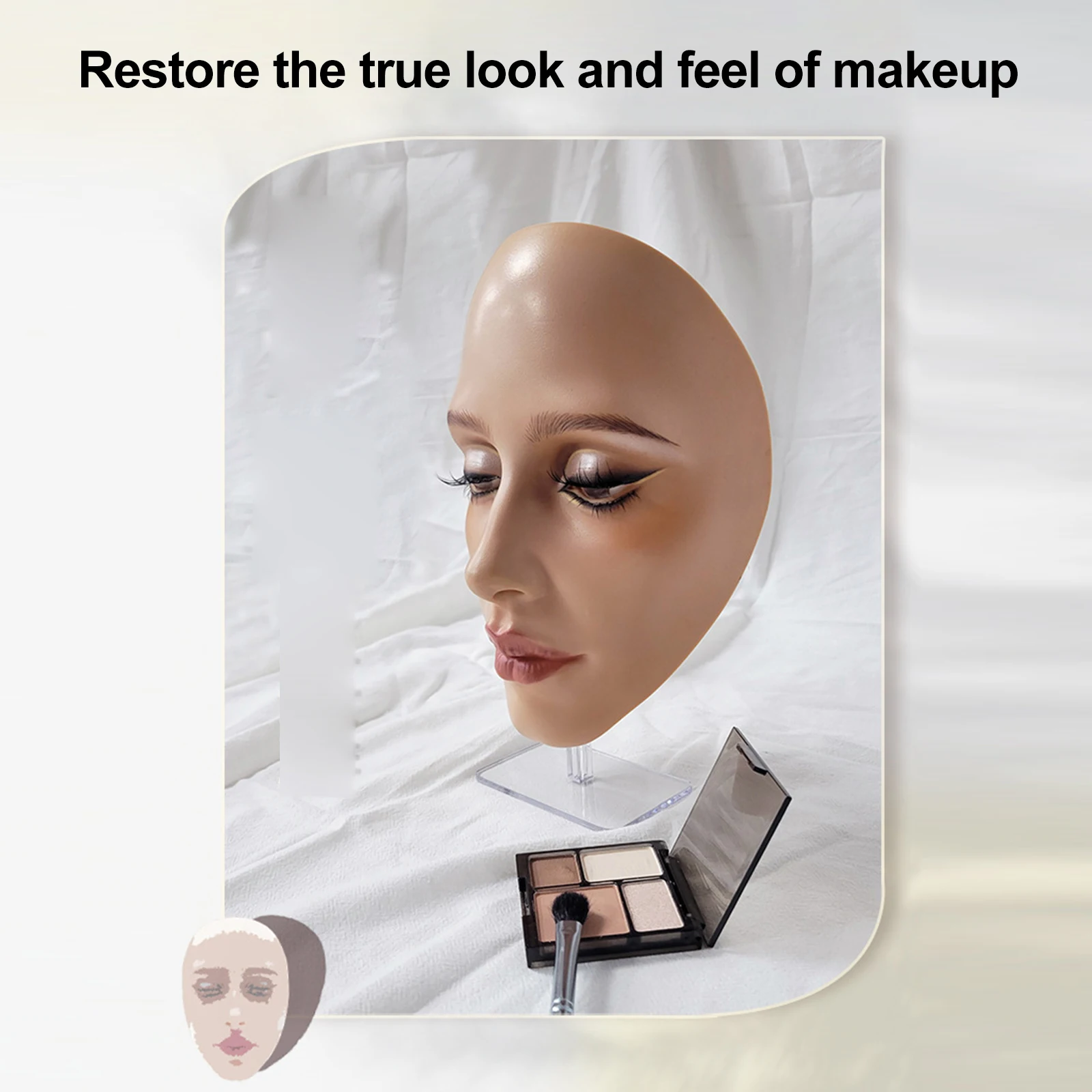 Perfect Aid To Practice Makeup Full Face Makeup Mannequin Silicone Practicing Board Perfect Aid To Practice Makeup For Beginner
