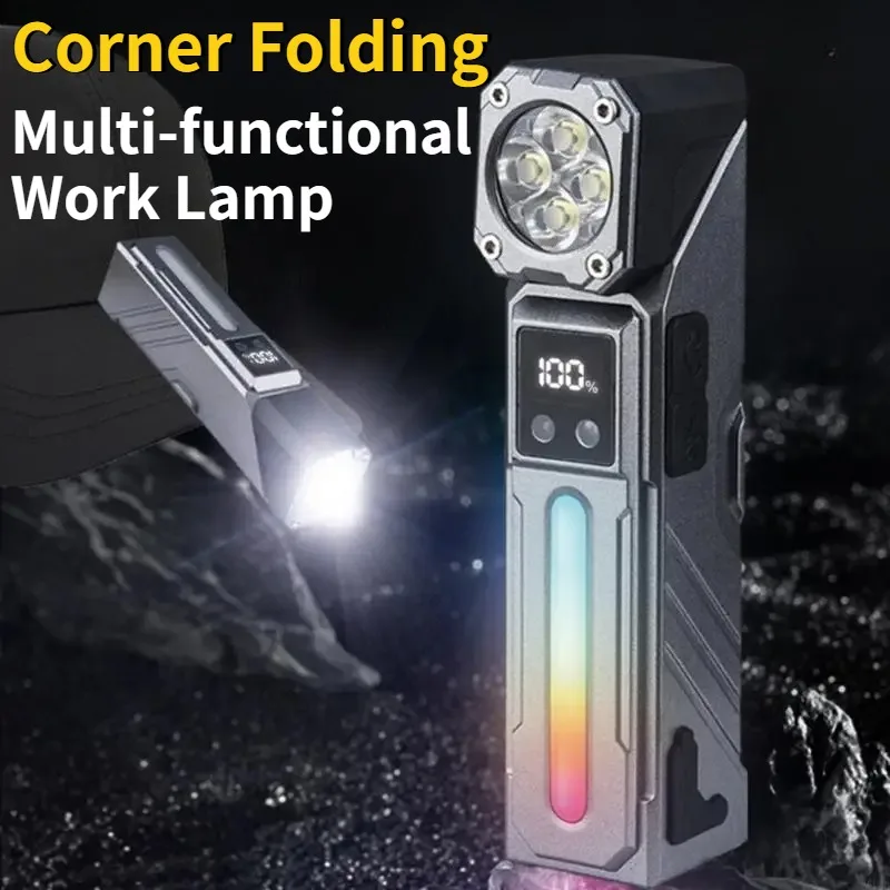 

Многоугольный светодиодный налобный фонарь, вращающийся магнит, хвостовой боковой фонарь, датчик движения, перезаряжаемый для езды на велосипеде, работы, пешего туризма, кемпинга, бега