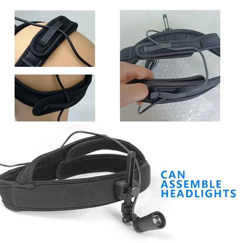 Bandeau réglable pour Loupes dentaires ou Loupe avec phare LED (bandeau YM)