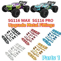 ZLL SG116MAX SG116PRO RC Car Spare Parts 1 Upgrade Metal Drive Shaft Shock Absorber Binder Steering Assembly OP Accessories