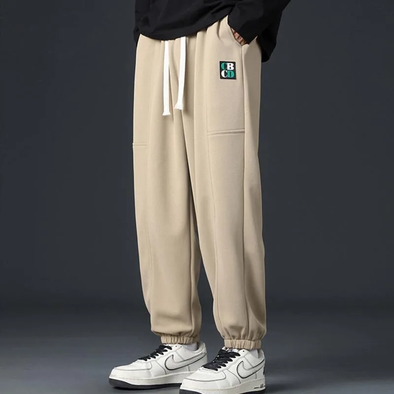 

2024 Spring and Autumn New Solid Color Trend Sweatpants Men's Casual Relaxed Comfortable Breathable High-Quality Sports Pants