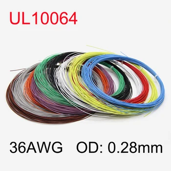 5 ~ 500 m 36AWG UL10064 PTFE Tel Ultra Ince Mikro Litz Lehimleme FEP Yalıtım Kalaylı Bakır Kablo