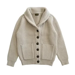 Sweter sweter męski sweter dla mężczyzny koszt czystego ciężkiego wełna owcza na zimę Vintage szal Colla Slim Fit