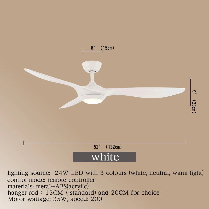 SAMAN Modern Ceiling Fan Lights Lamps Contemporary  Remote Control Fan  Lighting Dining room Bedroom Restaurant