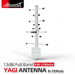 Callboost Outdoor Yagi Antenna 13dBi Full Band For Signal Booster 698-2700Mhz GSM 2G 3G 4G Amplifier Mobile Phone Repeater Anten