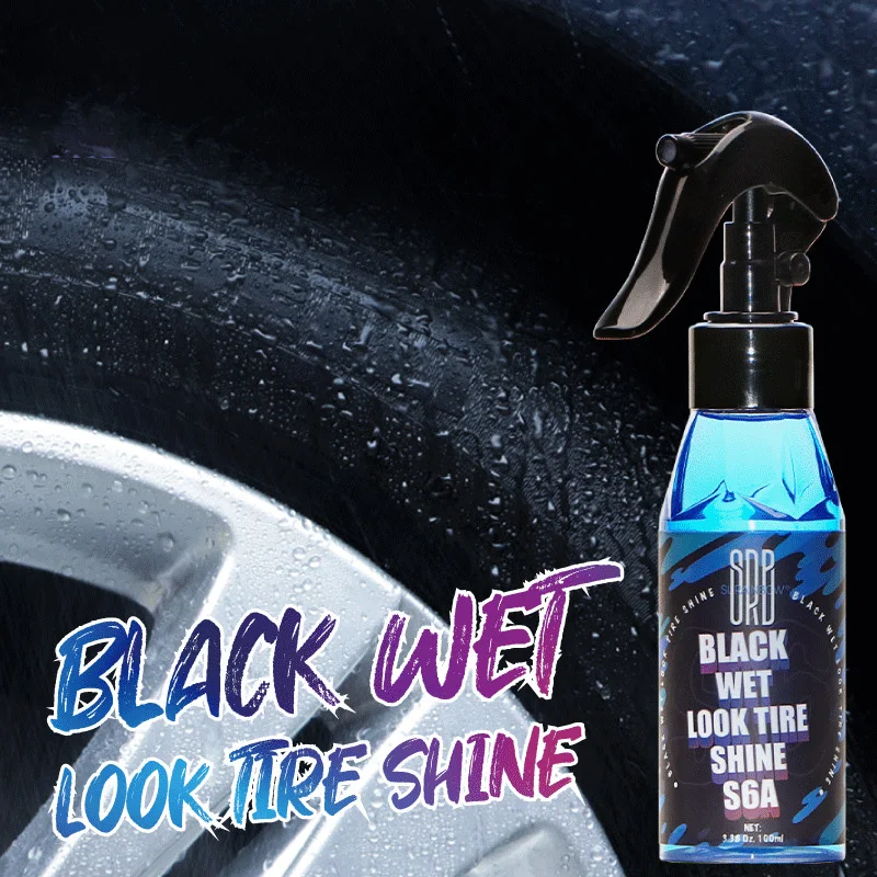 Black Wet Tire Shine,Tire Dressing for Deep Glossy Finish for Protection,Tire Shine Spray,For Car,Truck,Motorcycle,RV