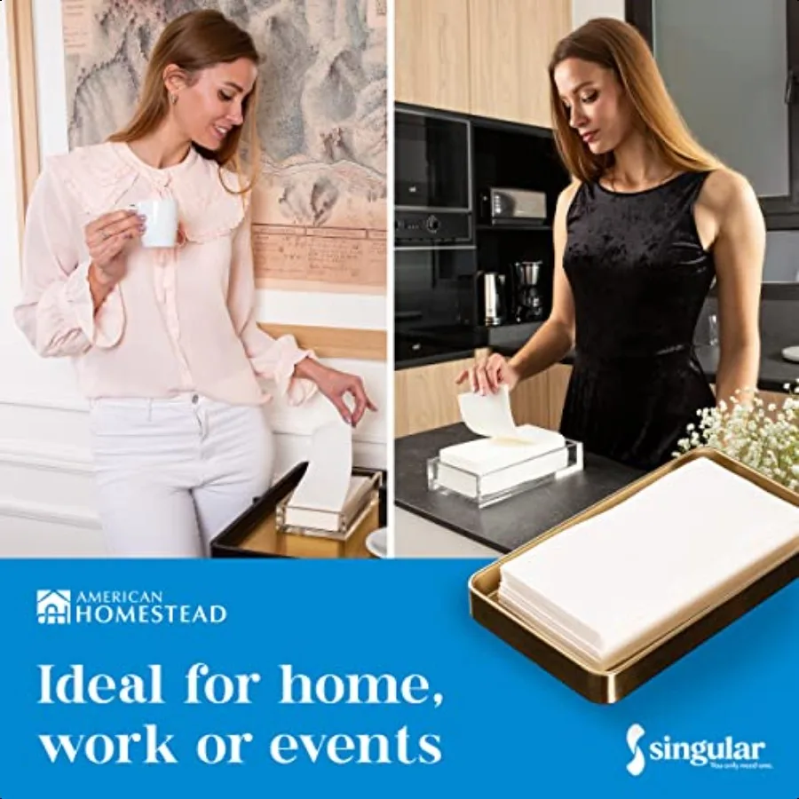 AMERICAN HOMESTEAD  Hand Towels for Bathroom White LinenLike Guest Napkins Ideal Paper Dinner Napkins or Bathroom Towels for Gu