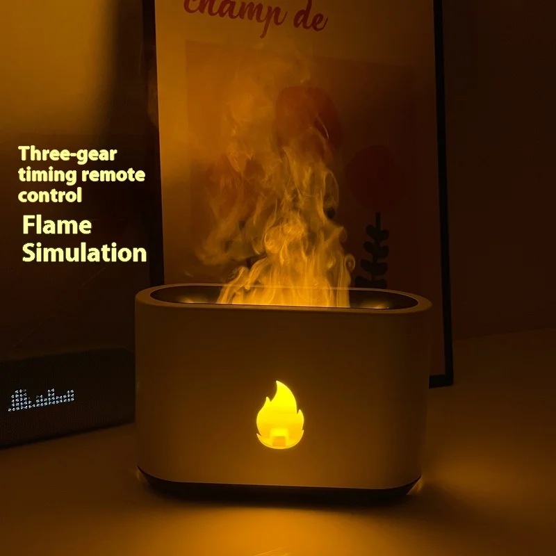 Umidificador de aromaterapia de chama nórdica, lâmpada de atmosfera, neblina pesada, quarto de casa, escritório, mesa, dormitório, presente de aniversário