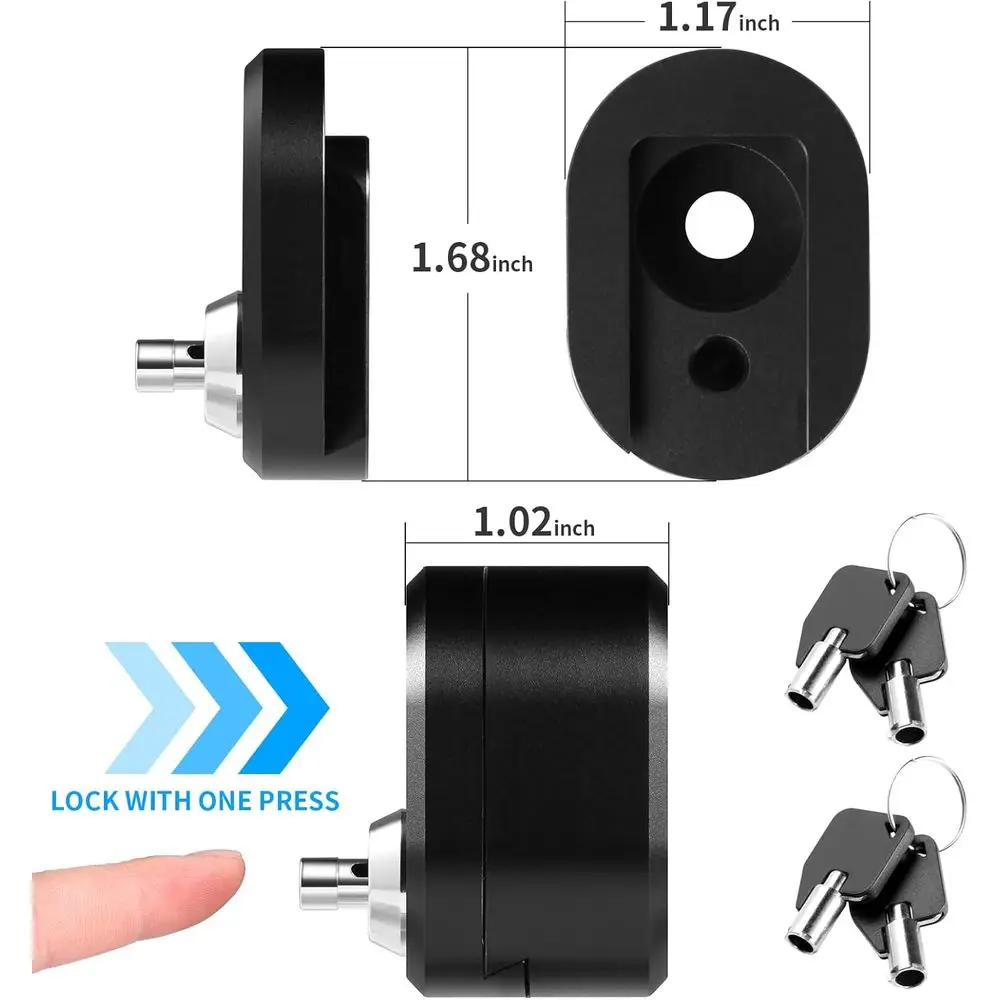 قفل صياد السمك، عبوتان من قفل رسم بياني لصيد الأسماك من الألومنيوم البيضاوي لتأمين وحدة الصيد إلى حامل Gimbal لـ Garmin وHumminbird وLowranc #4