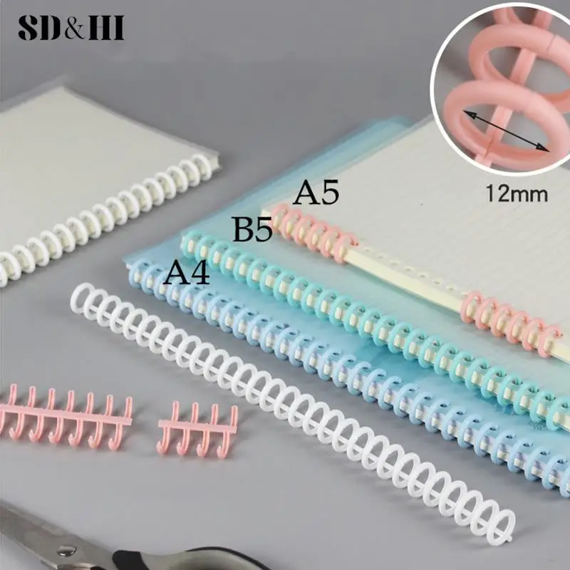 1PC  Plastic Loose Leaf Binders Ring Binding A4 A5 A6 A7 B5 papers For DIY Paper Notebook