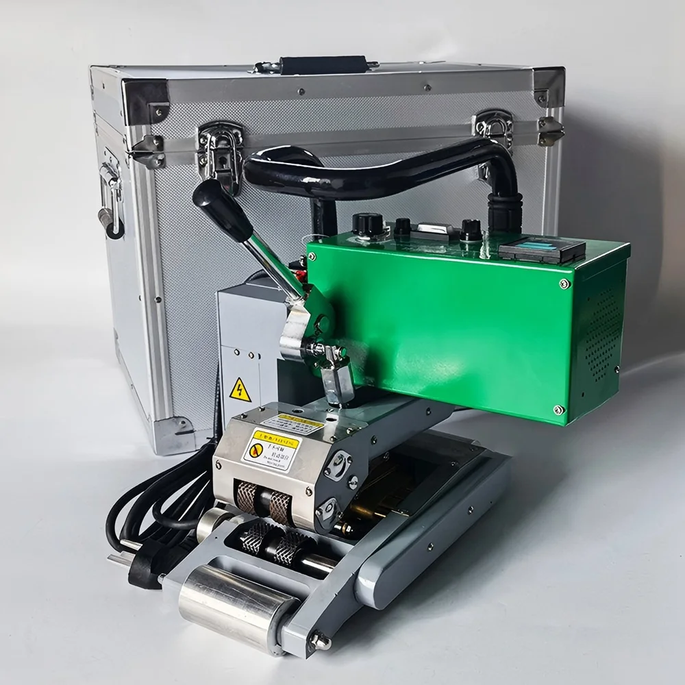 2100W Hot Wedge Welding Machine for HDPE Geomembrane Overlap - Industrial Welder with Digital Temperature Control & LED Display