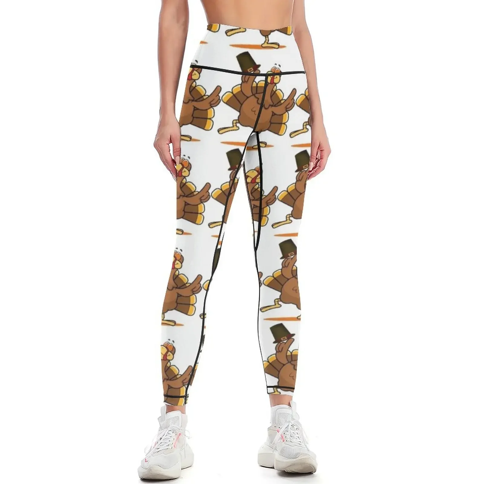 

Happy Thanksgiving Turkey Day Funny Gift Leggings gym womans Women's pants Fitness's gym clothes for fitness Womens Leggings