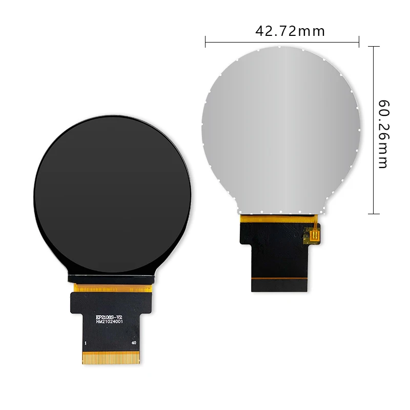 2.1 inch TFT LCD Round Screen RGB Interface 480*480 Resolution ST7701 Driver Color Screen 40Pin