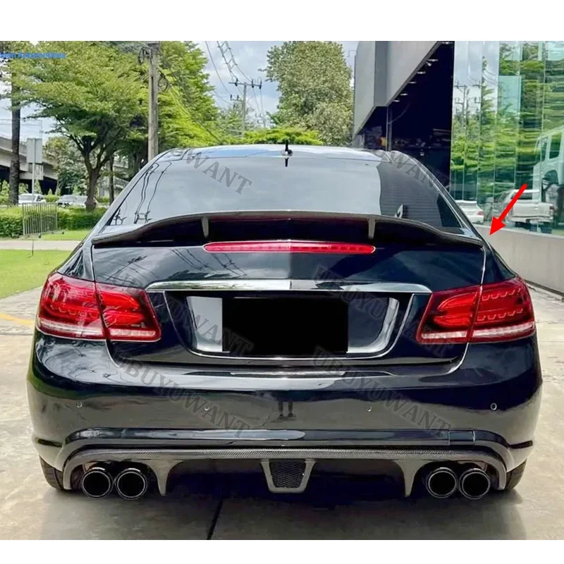 Für Benz E-Klasse Coupé W207 C207 10-13 E200 E250 E300 E350 Heckklappen-Spoiler aus Kohlefaser, Auto-Styling
