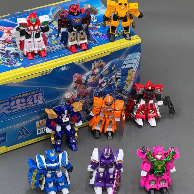 Xuan Ka Fighter Mech Warrior Blind Box Assemble Building Blocks Shiny Metallic Action Figures For Kids Boys Girls Indoor Play