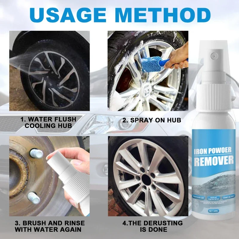 1PC Multi-Purpose Rust Remover Spray Metal Surface Chrome Paint Car Maintenance Iron Powder Cleaning Super Rust Remover