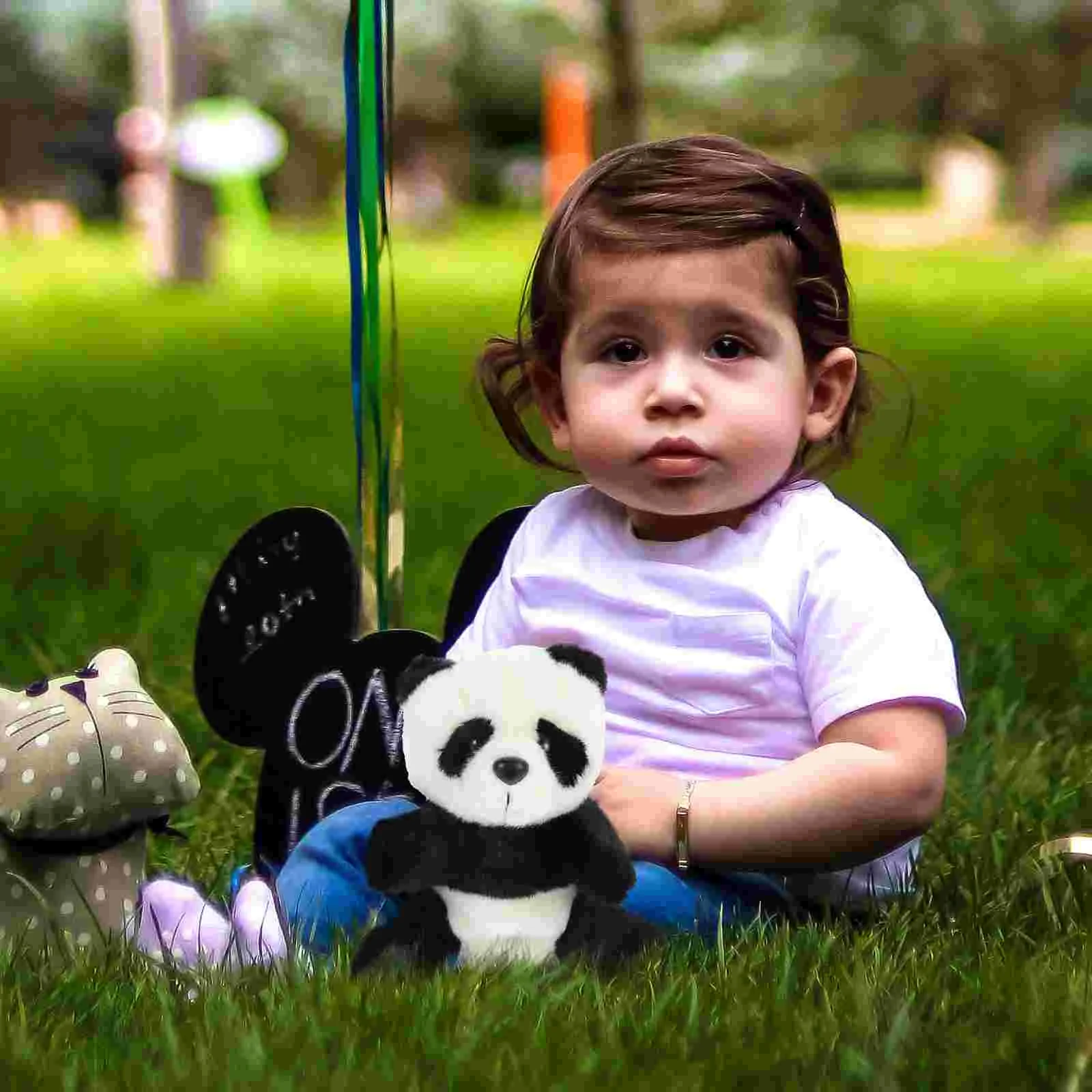 Panda Hand Puppet Animal Toy Imagination Activity Role Play Cotton Puppets for Kids Interactive