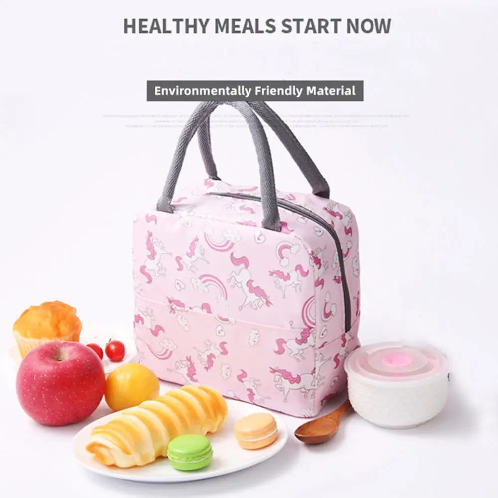 Insulated Lunch Bag Women Men Kids Thermal Storage Bento Pouch Ice Pack Tote Students Cooler Lunch Box Food Picnic Handbag Work