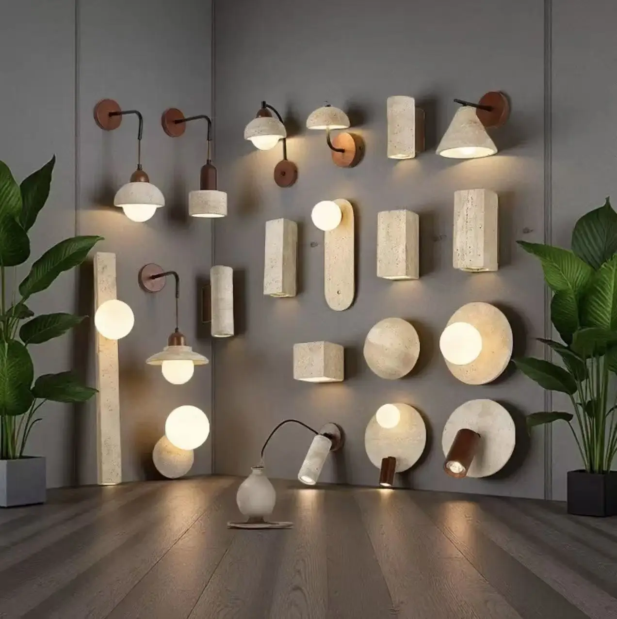 hot-style-wabi-sabi-natural-stone-home-decoration-wall-lamp-retro-peach-wood-color-homestay-bedroom-bedside-led-sconce-lights