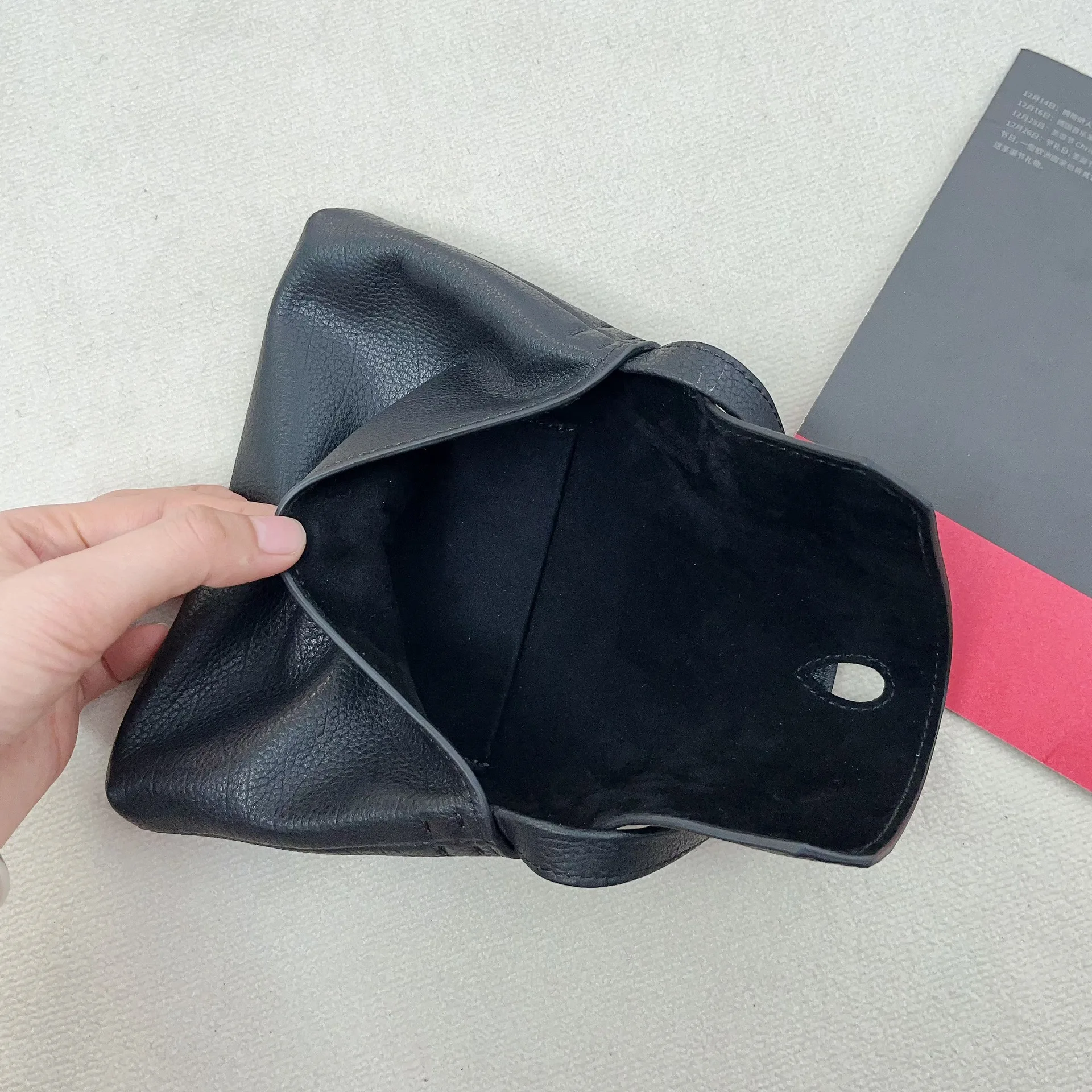Buttons Bag Handbag Genuine Leather Minimalist Square Clutch Cowhide Handbag Soft Versatile Vintage Style view 5