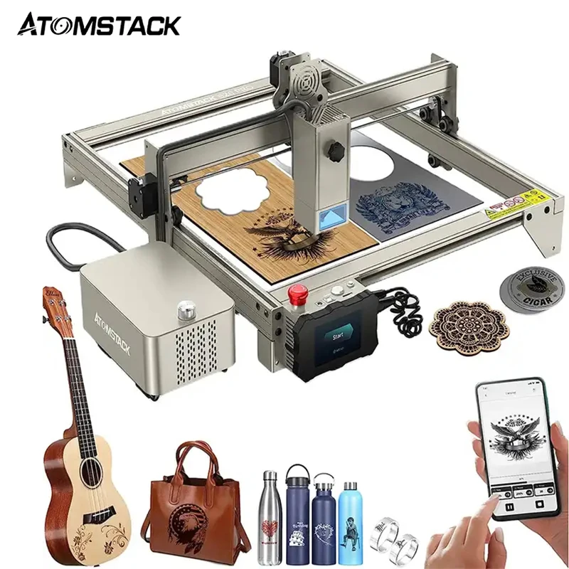 ATOMSTACK S20 X20 A20 Pro Laser Engraver With Air Assist 20W Output Diode Cutting Machine Industrial Grade Desktop DIY Cutter