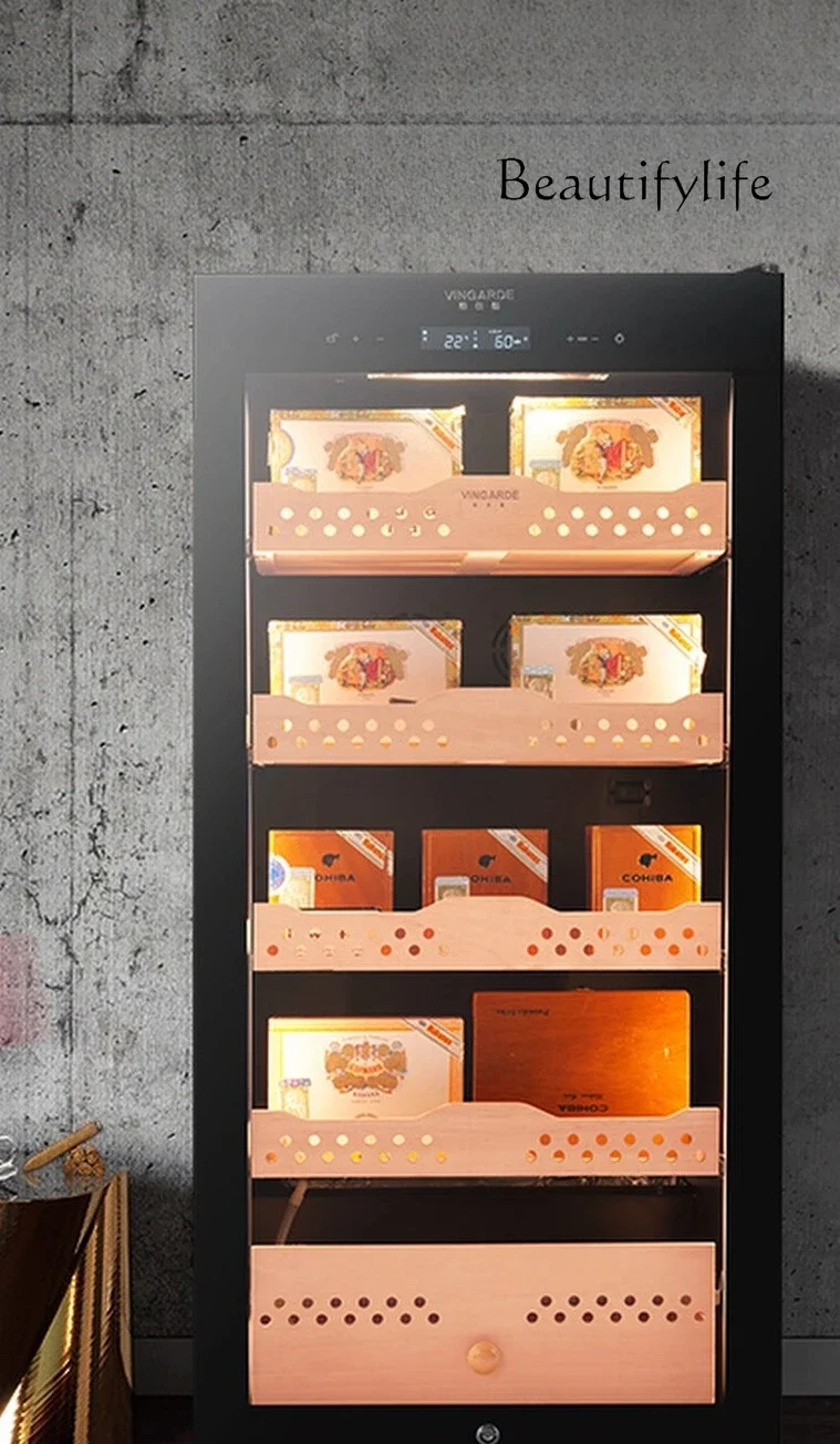 

gg Cigar cabinet constant temperature and humidity red wine integrated cabinet cedar wood cold storage cabinet