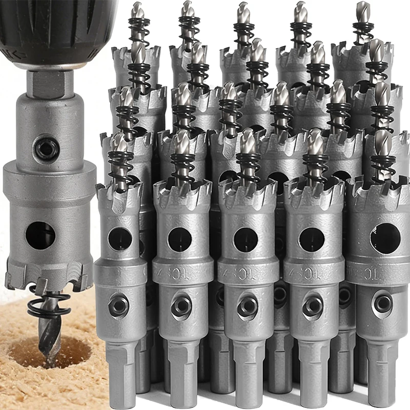 

Набор для сверления и резки из нержавеющей стали: корончатые сверла с твердосплавными напайками для работы по дереву