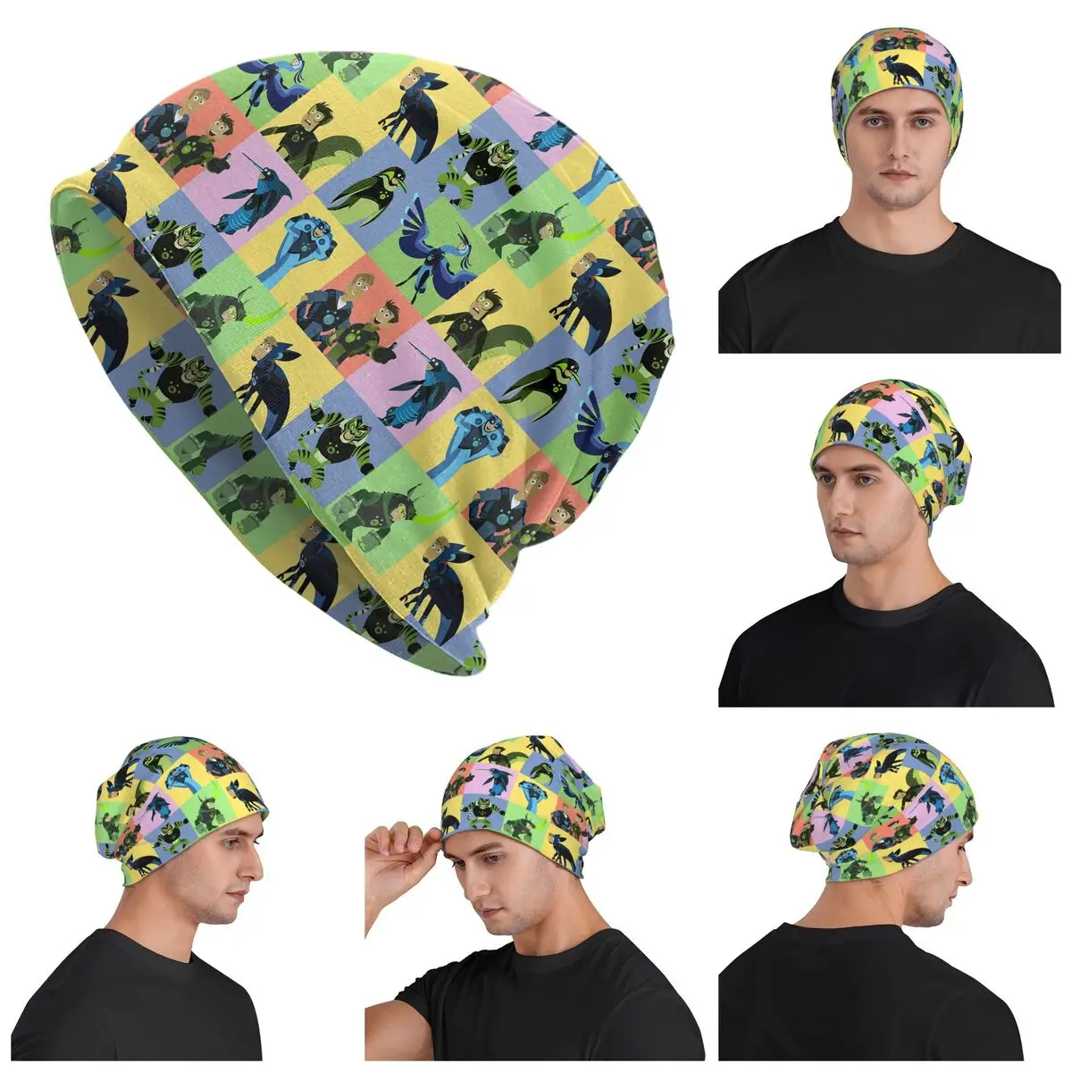 Wild Kratts Creature Powers Skullies Beanies Hats Warm Autumn Winter Outdoor Cap Knitted Bonnet Caps for Men Women Adult