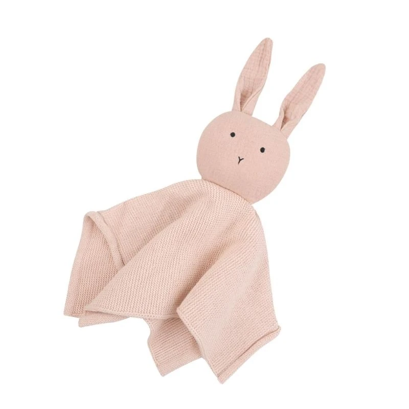 J15U Rabbit Soothe Appease Towel Snuggle Toy Baby Sleeping Doll Cotton Comforter Blanket Sleep Toy for Toddlers