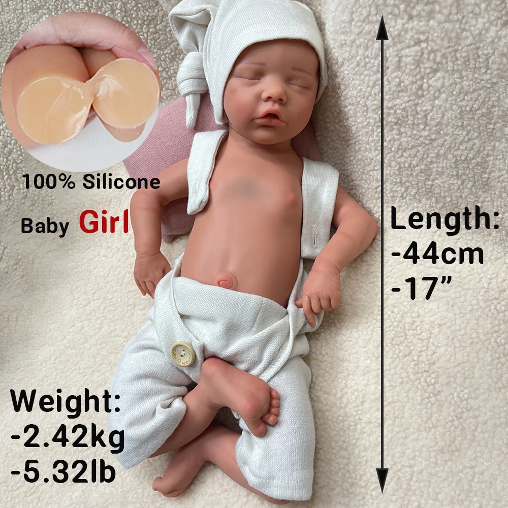 100% Handmade Silicone Reborn Dolls for Adoption and Rehoming Soft Newborn Baby Girl Collectibles Waterproof Infant Doll