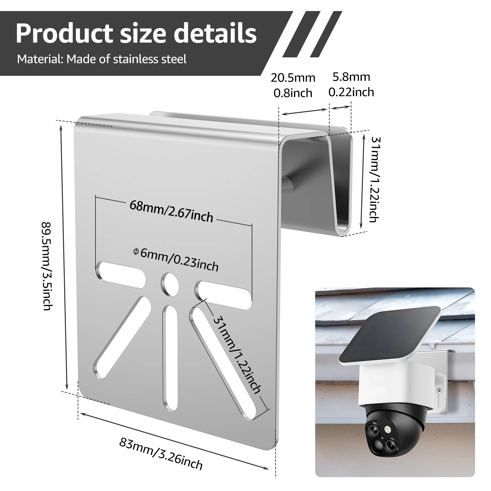 Support de fixation de gouttiè - Eufy Camera S340 avis et prix