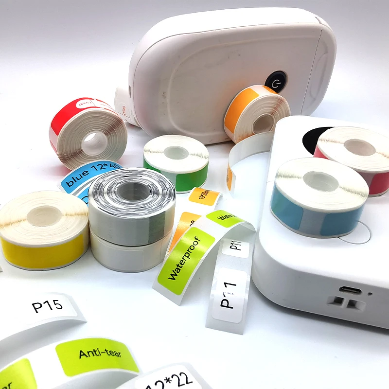 P11 Label Tape 15*30 Kleurrijke P11 Zelfklevende Lable Papier Pak Voor P15 P11 P12 Label Tape D30 Thermisch Label