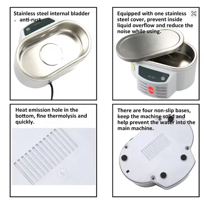 B15C 30/50 واط الرقمية بالموجات فوق الصوتية الأنظف حلقة نظارات فرشاة ساعة الموجات فوق الصوتية غسالة أداة تنظيف الولايات المتحدة التوصيل #3