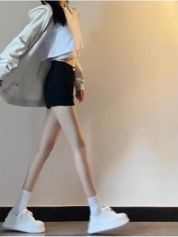 

High Waist Elastic Denim orts Women's Summer New Sle Slimming Sexy A-Line Wrap around Hot Pants Casual Straight Leg Jeans