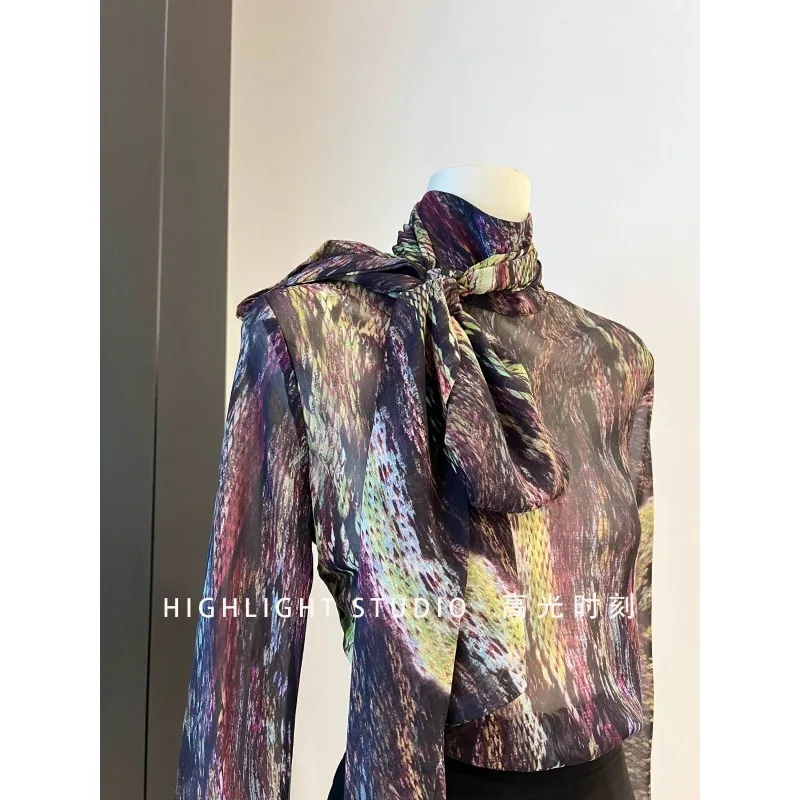 Bandhemd Edle Western Feminine Damenbekleidung High-End-Damenbekleidung Herbst 2025