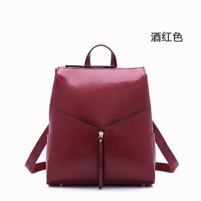 Leather New  Contracted Wind Classic Multi-Function Restoring Ancient Ways Cow  High Quality Women's Backpack