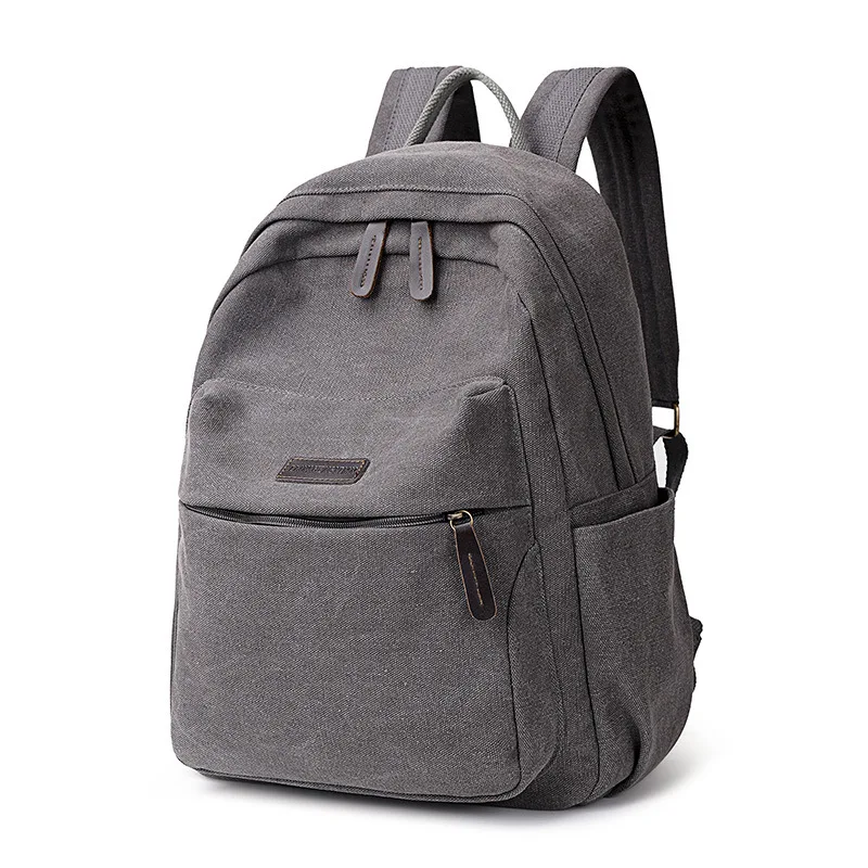 

Leisure canvas backpack with large capacity travel computer bag