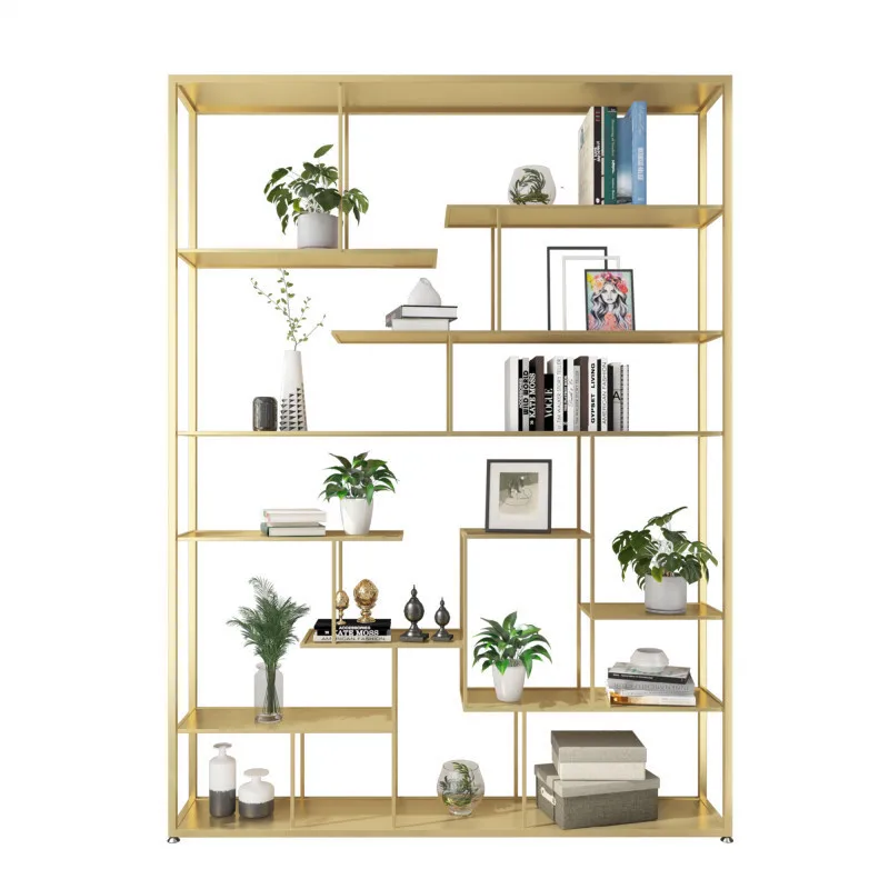 LH living room multi-layer bookshelf storage floor-to-ceiling workspace office display container partition