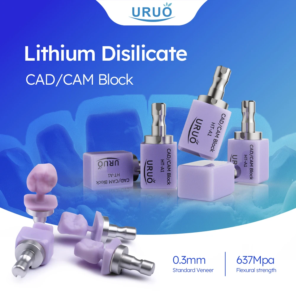 5pcs/box Dental Lithium Disilicate C14 Sirona Cere System Glass Ceramics Block 18*15*13mm LT/HT/MT VITA 16 Colors for Chari-side