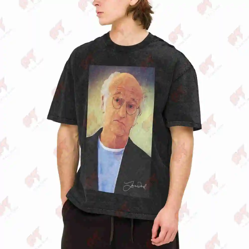 Larry David Curb Your Enthusiasm Vintage Washed Tee Pure Cotton T-Shirt