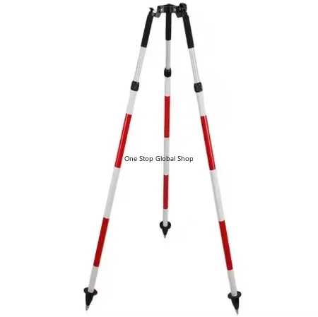 

Surveyor's Triangle Surveying Instrument Prism Pole Tripod 1 Set Aluminum,Reddish White High Stability,Conveniently