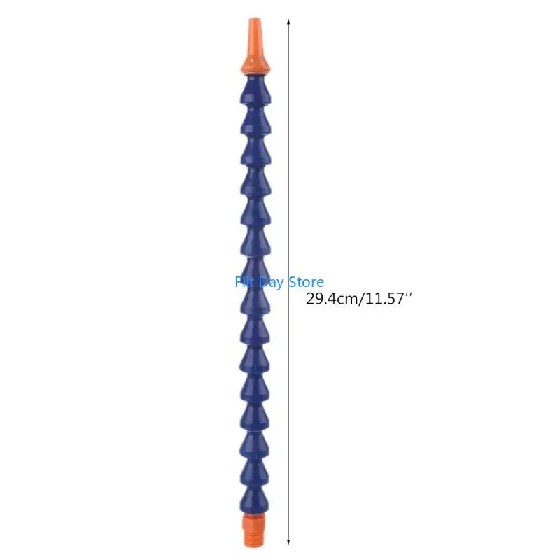 F92C 10 PCS 라운드 노즐 1/4pt 유연한 오일 냉각수 파이프 호스 블루 오렌지